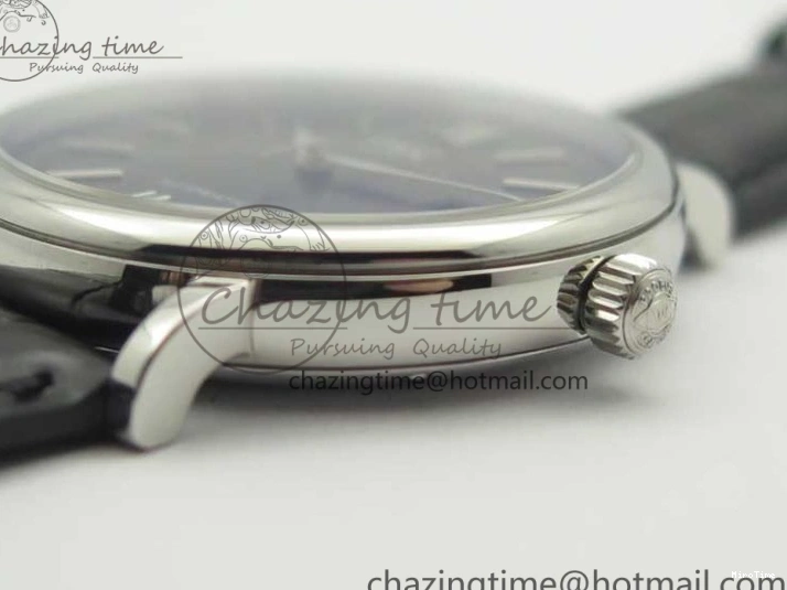 MIROTIME 0210 Durable Portofino Automatic SS MKF 1:1 Best Edition Black Dial On Black Leather Strap MIYOTA 9015 V 7202